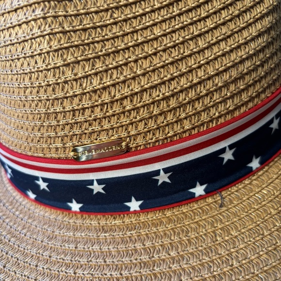 Steve Madden Panama wide-brim patriotic sun hat - Picture 5 of 8
